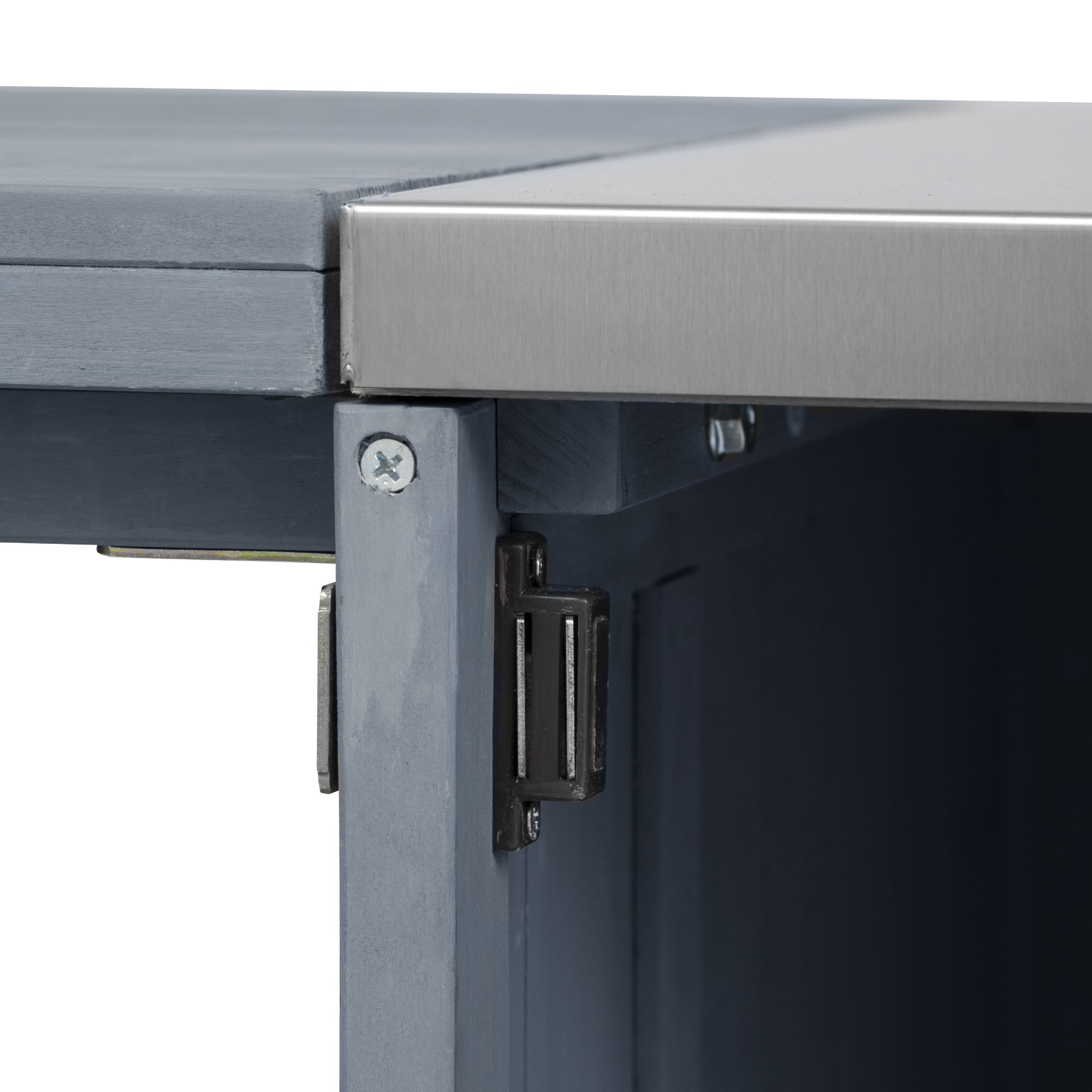 [variant:N853P386132G] Outdoor Grill Cart for 21–22-Inch Kamado Grills – Gray and Blue, 66.5-Inch image 18