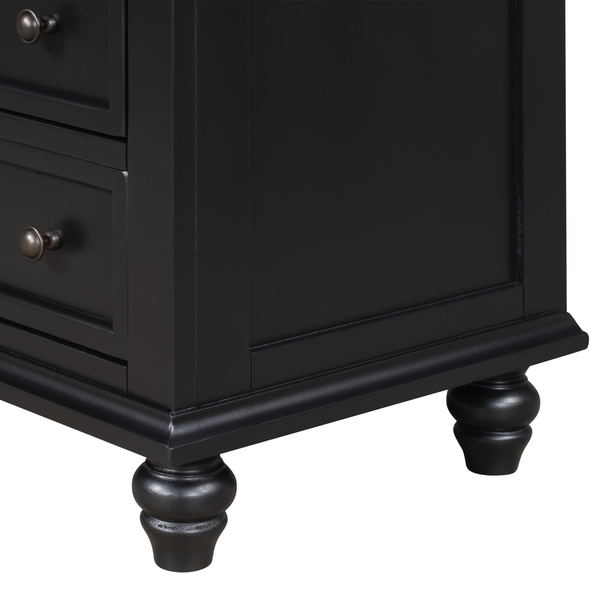 3-Drawer Nightstand with Pull-Out Tray – 27.6-Inch — [variant:N889P444139B] Black image 12