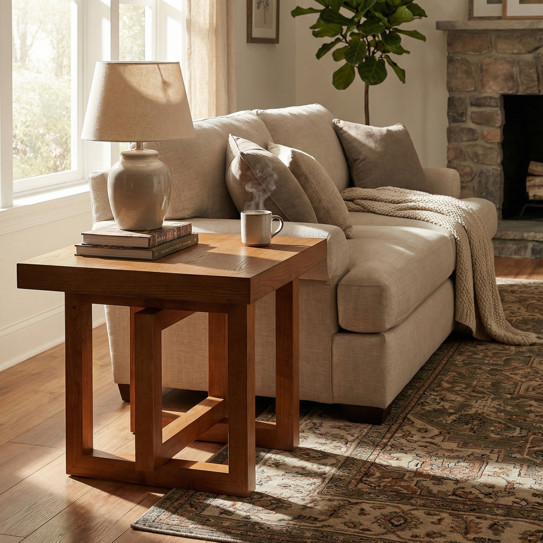 [variant:N876P386375D] Farmhouse Solid Wood End Table image 5