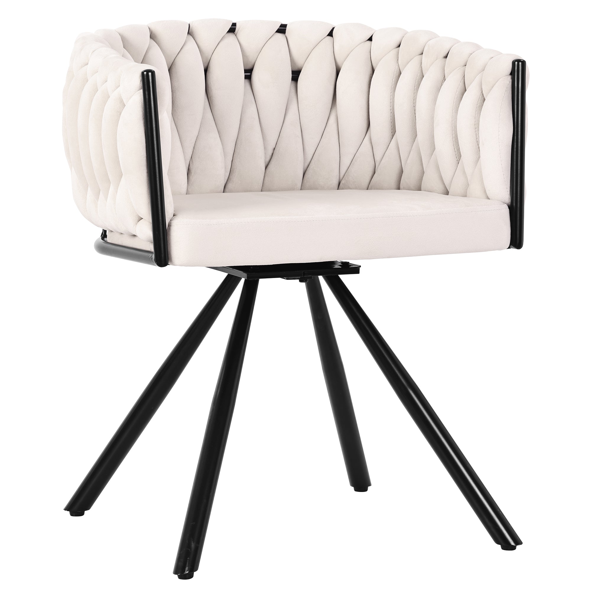 [variant:N859P374639B] Set of 2 Beige Velvet Dining Chairs image 15