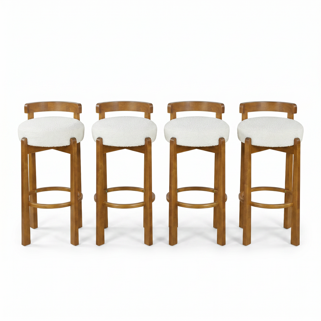 [variant:N897P443728W-S4] Elise Set of 4 Walnut Wood Bar Stools image 3