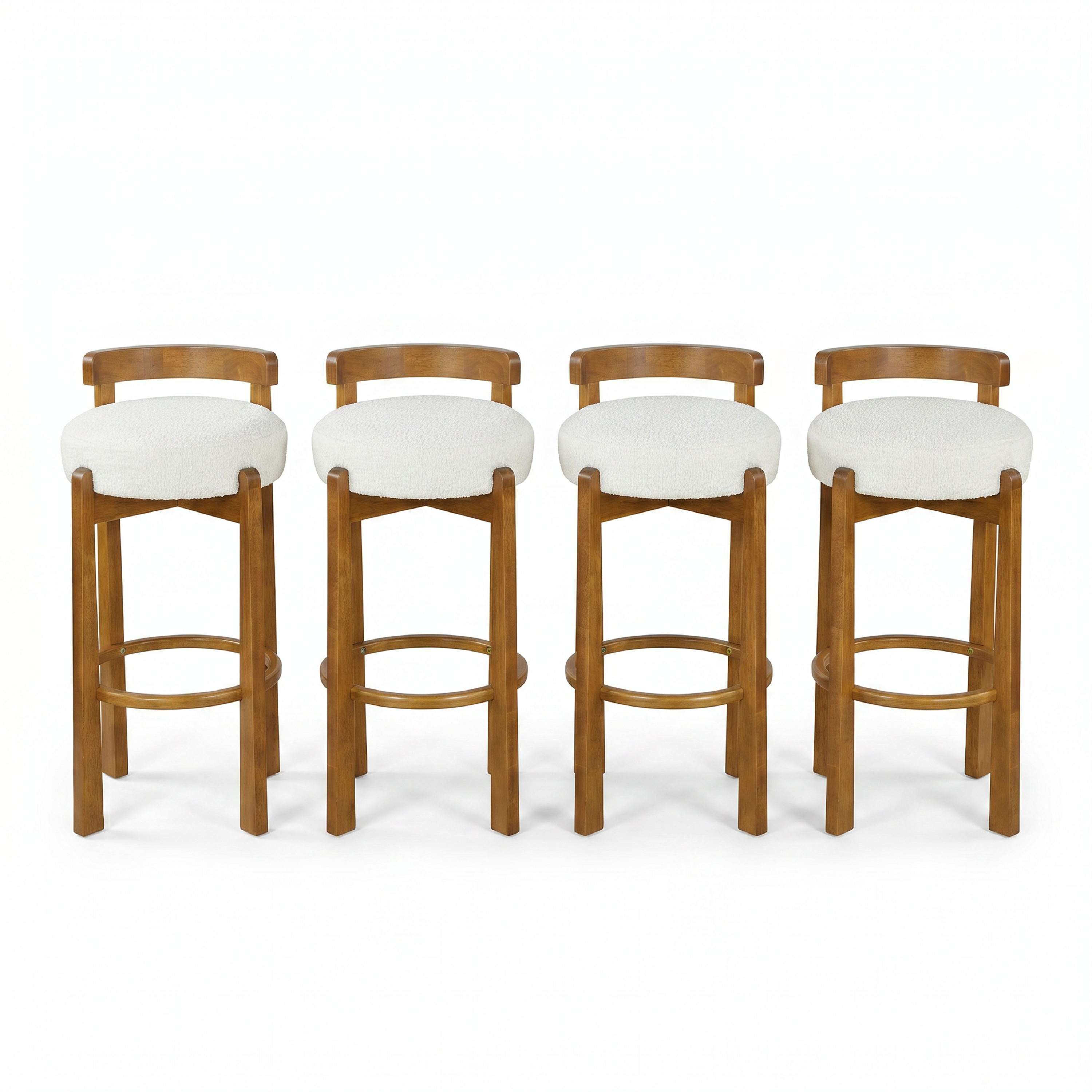 [variant:N897P443728W-S4] Elise Set of 4 Walnut Wood Bar Stools image 3
