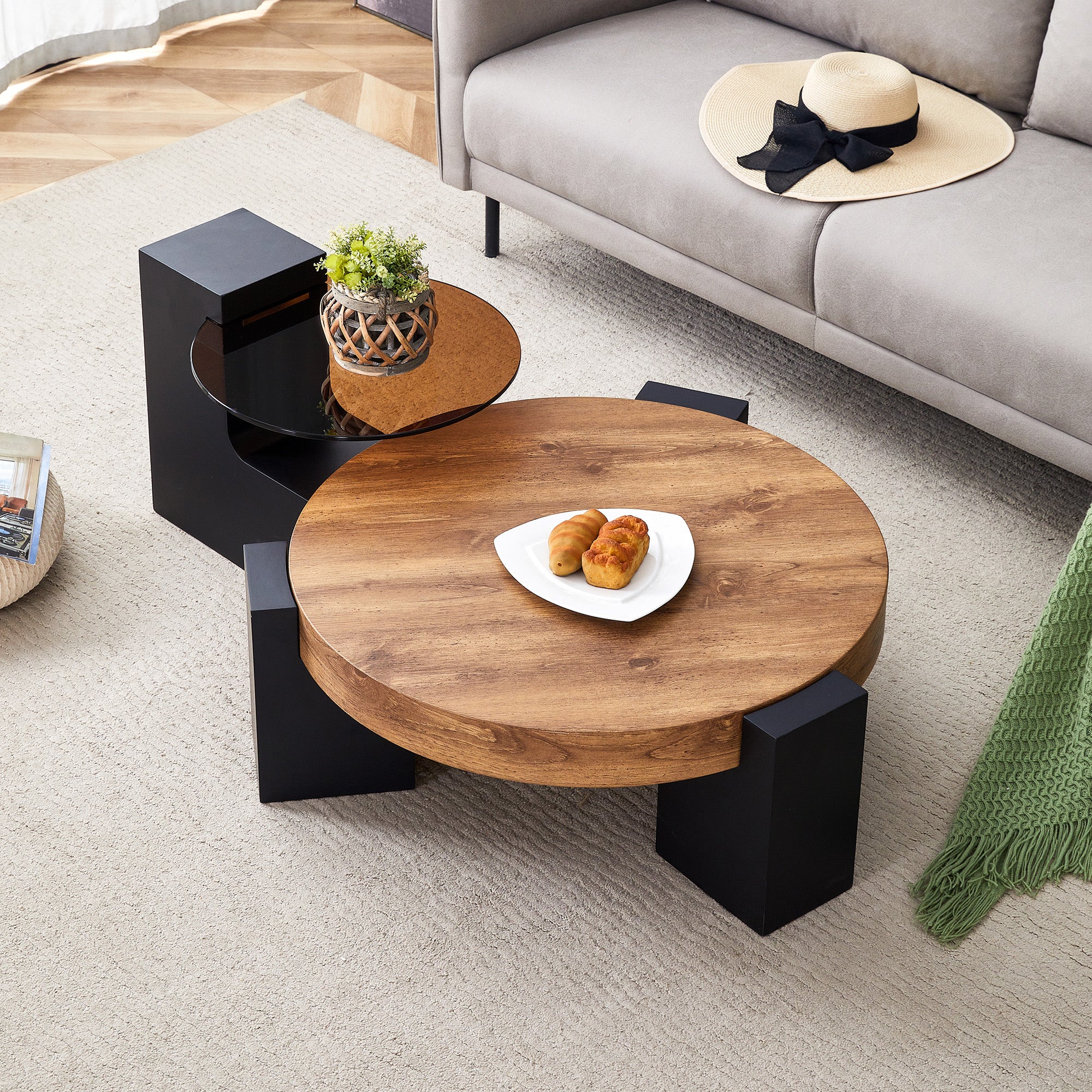 [variant:W3806P404745] Black,Wood image 2