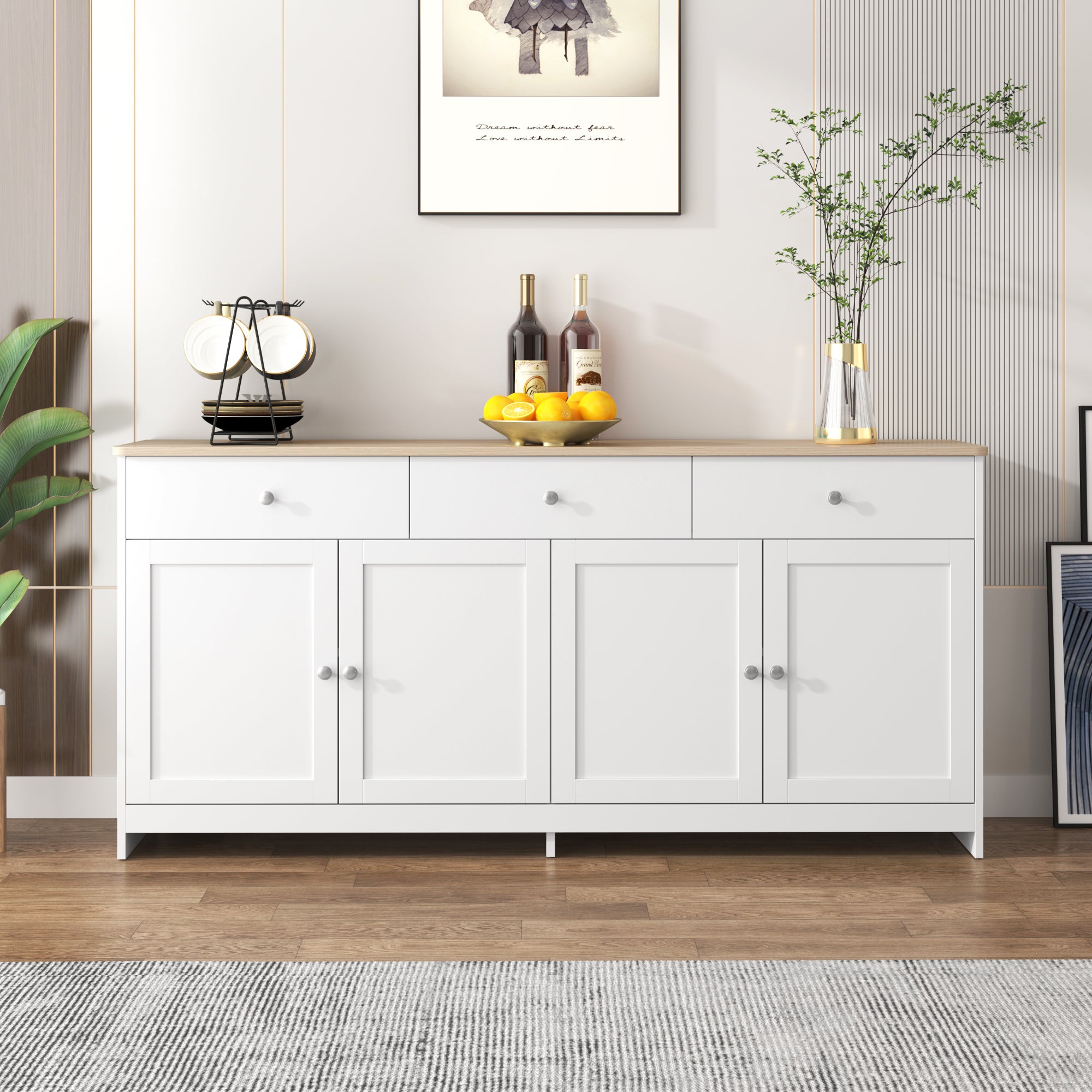 [variant:GA0017W] White / Wood Tone image 5