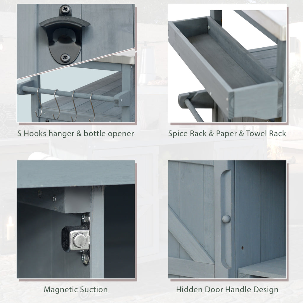 [variant:N853P386114G] Outdoor Grill Cart with Stainless Steel Top – Gray and Blue, 50.25-Inch image 15