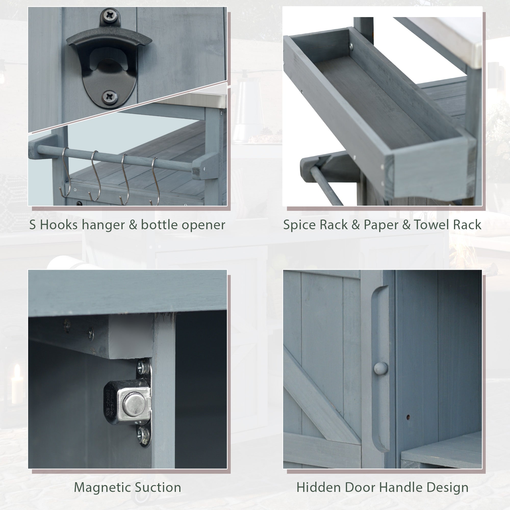 [variant:N853P386114G] Outdoor Grill Cart with Stainless Steel Top – Gray and Blue, 50.25-Inch image 15