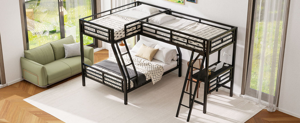 [variant:N8470000606B] Twin-over-Full Bunk and Twin Loft Bed with Desk image 9