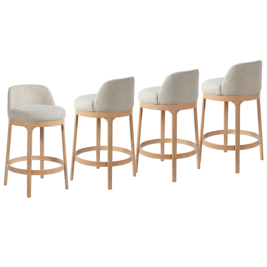 [variant:N897P442113N-S4] Chole Set of 4 Natural Wood Counter Stools image 3