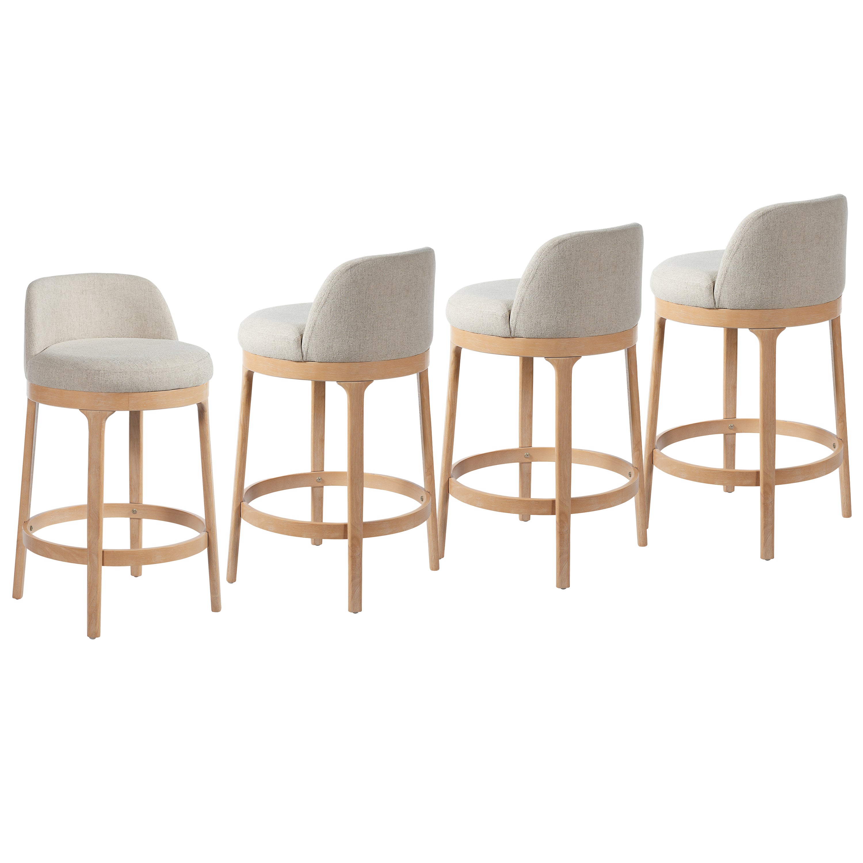 [variant:N897P442113N-S4] Chole Set of 4 Natural Wood Counter Stools image 3