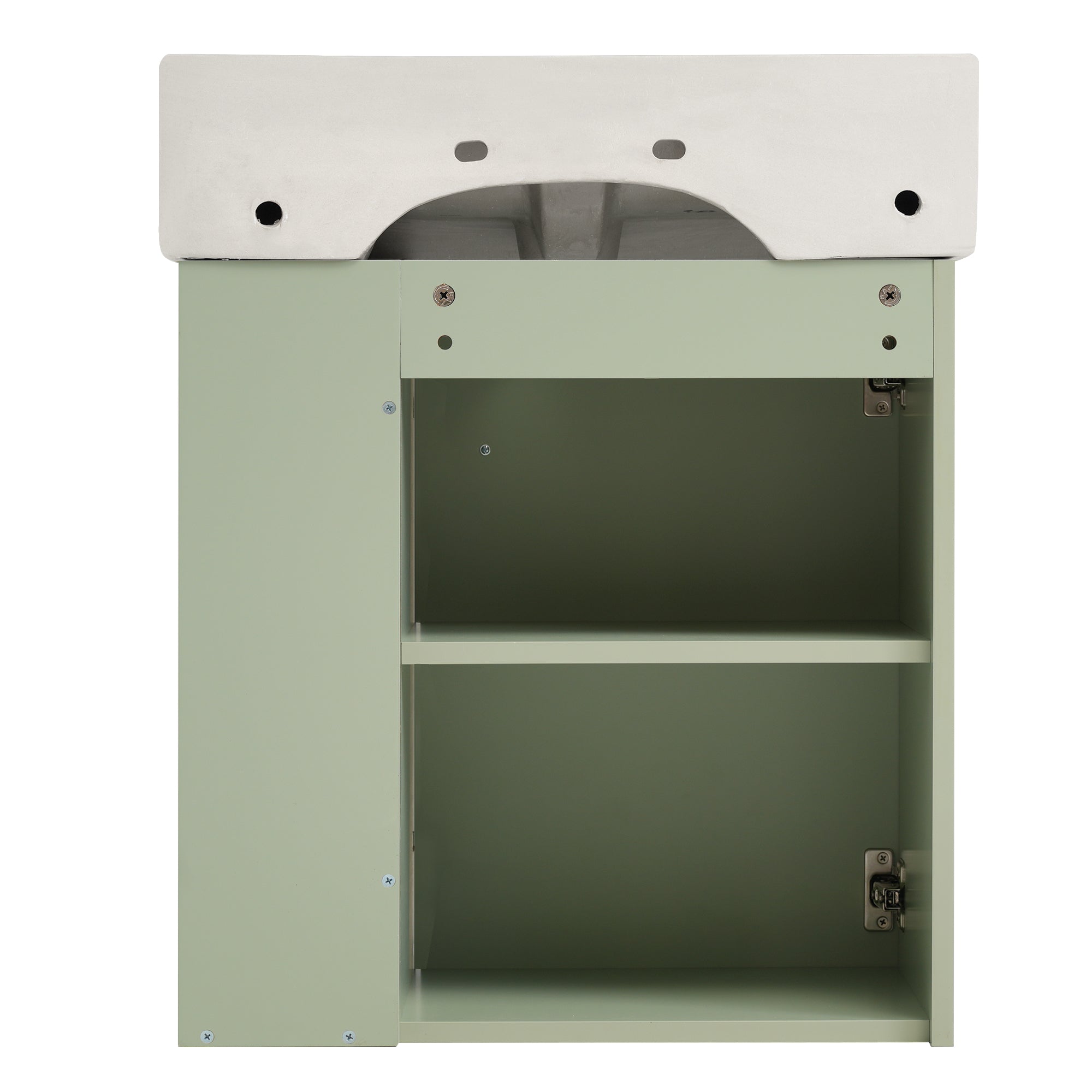 [variant:N729P170388F] Floating Bathroom Vanity with Ceramic Basin – 21.6-Inch, Green image 15
