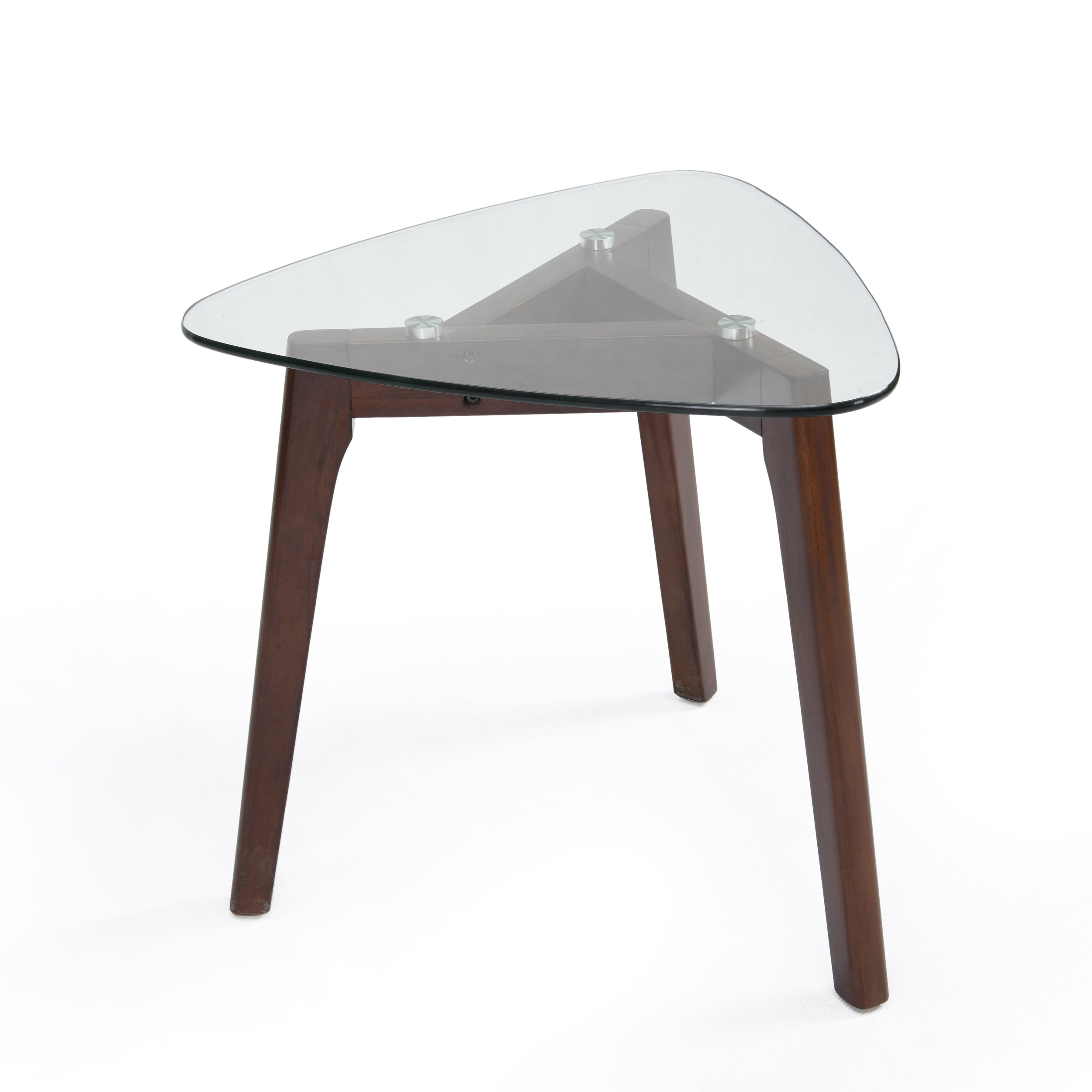 [variant:N872P268275T] Triangular Glass-Top Side Table – Walnut image 3