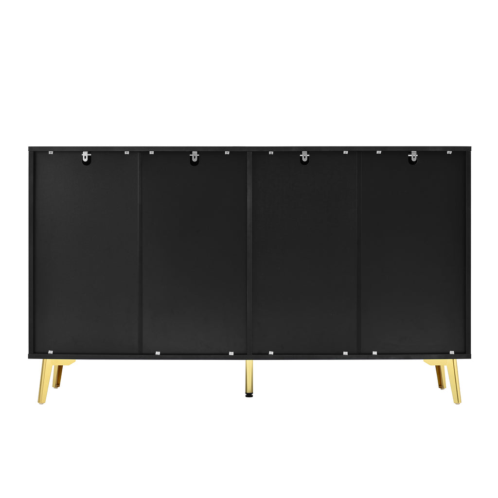 [variant:GA0021S] 4-Door Sideboard with 4 Drawers – Black and Gold image 28