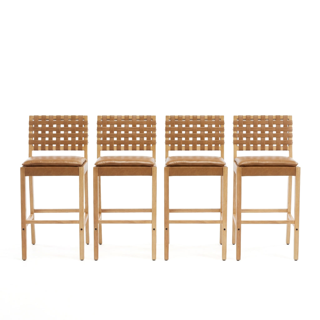[variant:N897P439537B-S4] Rieti Woven-Back Bar Stools – Set of 4 image 3
