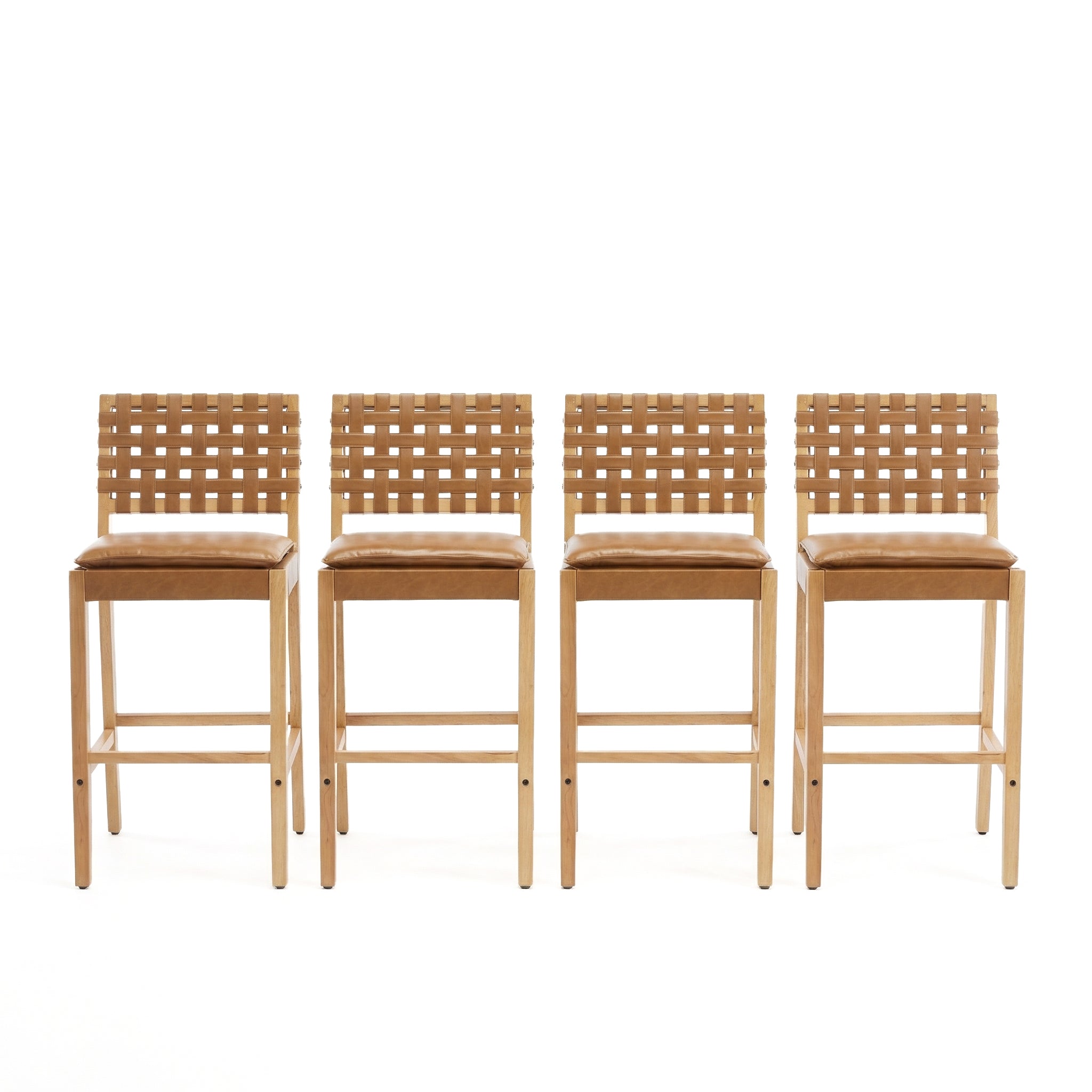 [variant:N897P439537B-S4] Rieti Woven-Back Bar Stools – Set of 4 image 3