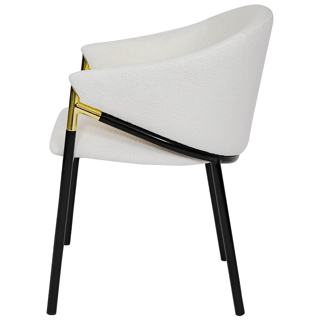 [variant:N876P313041A] Set of 2 Modern Upholstered Dining Chairs – White image 8
