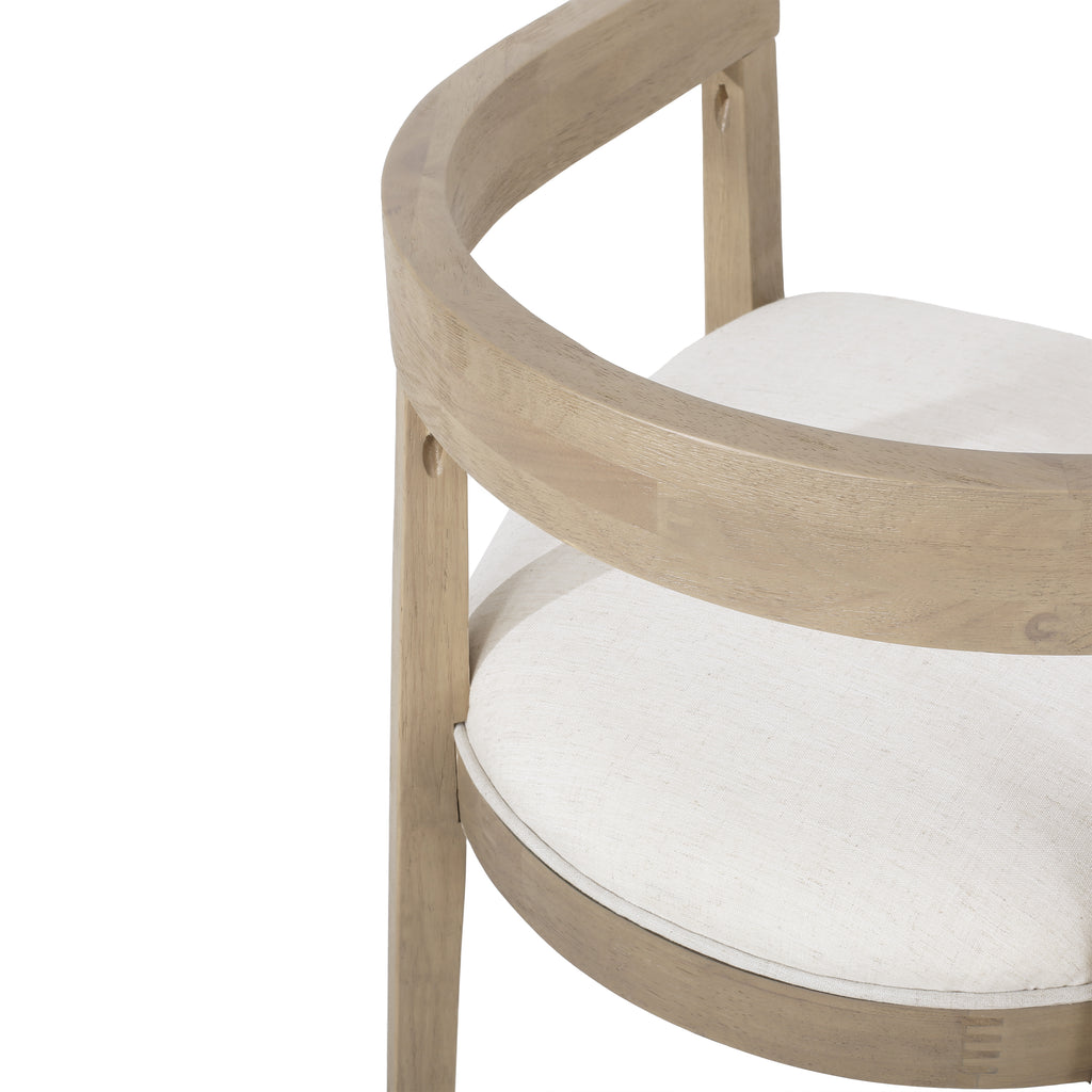 [variant:N872P268260A] Set of 2 Modern Beige Upholstered Dining Armchairs image 11