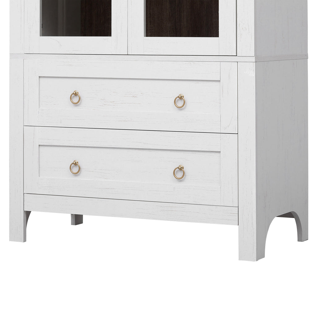 [variant:N853P387781W] Arched Glass-Door Pantry Cabinet – 71-Inch image 11