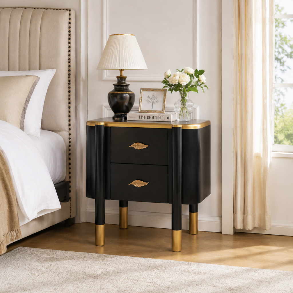 [variant:N856P406687B] Curved 2-Drawer Nightstand with Feather Handles image 2
