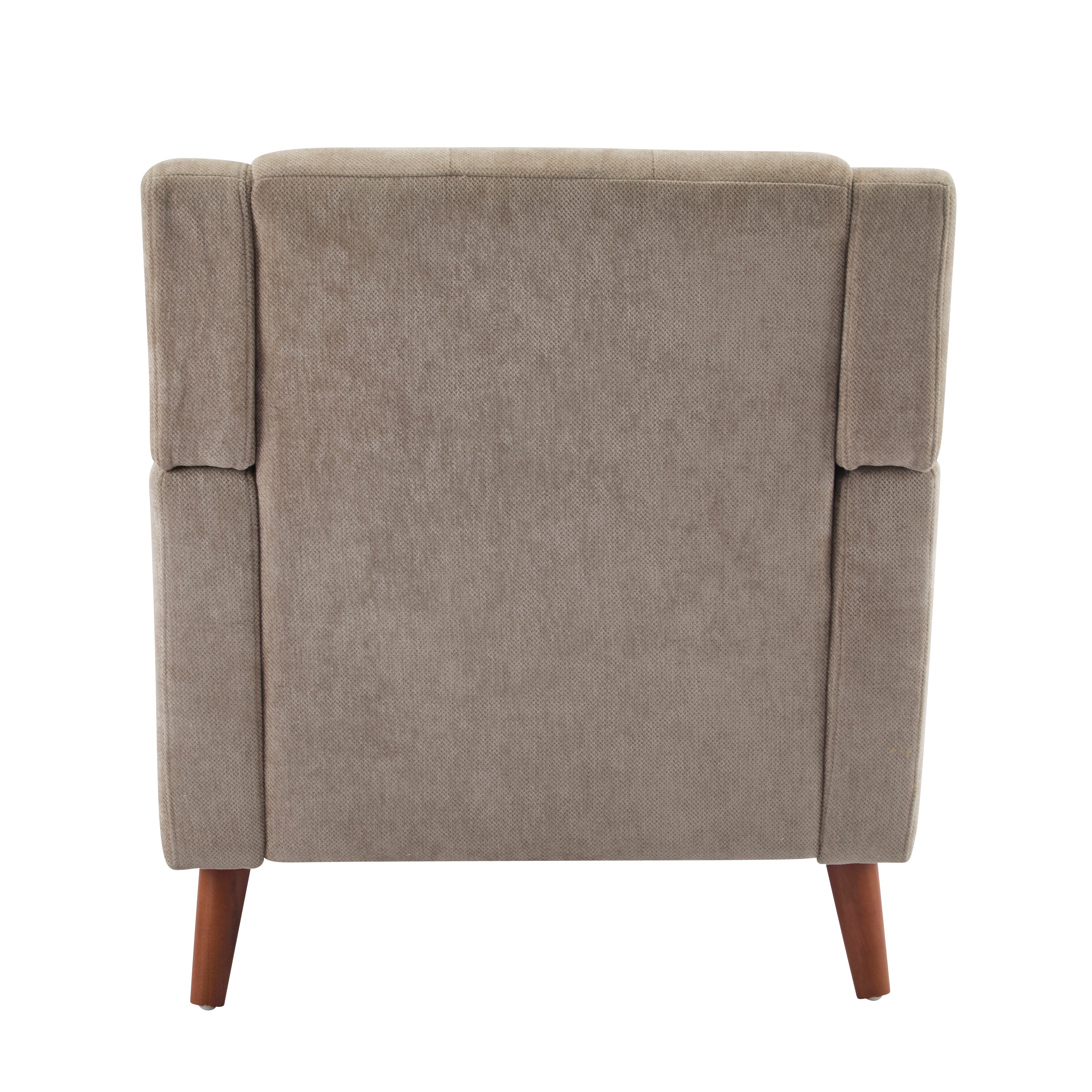 [variant:N898P442867L] Light Brown Chenille Mid-Century Armchair image 6