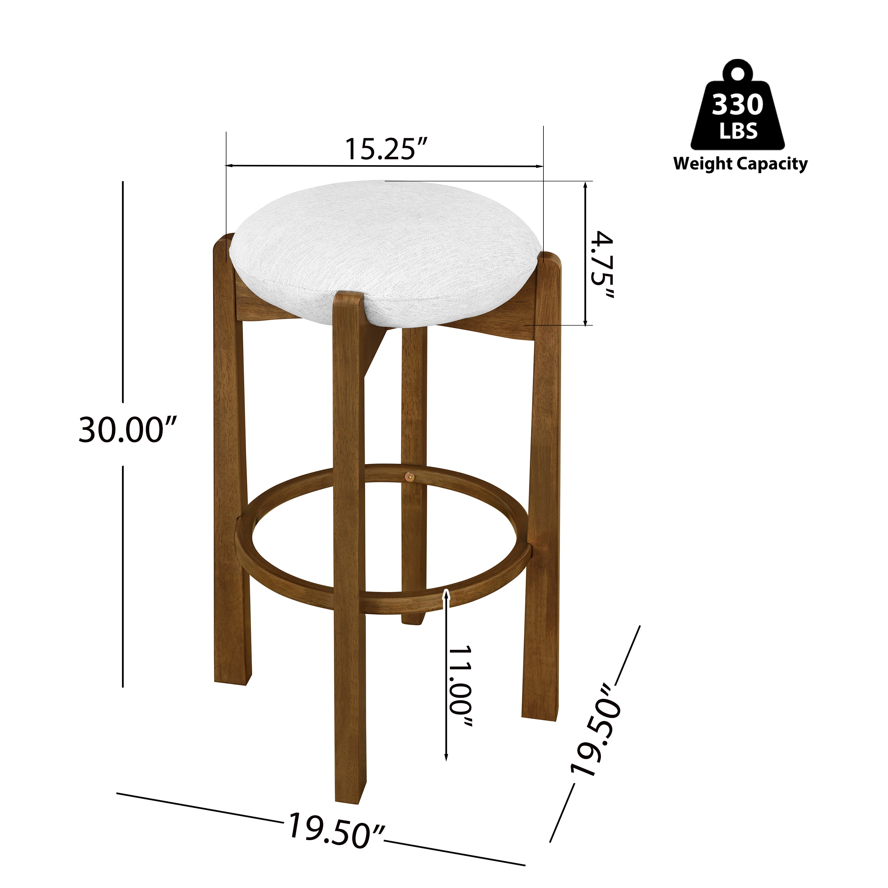 [variant:N897P443714D-S4] Tara Upholstered Bar Stools – Set of 4 image 3