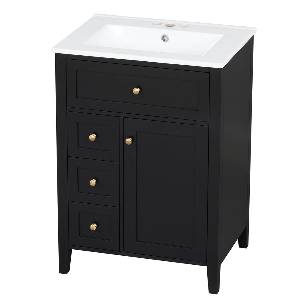[variant:N725P280631B] Black Bathroom Vanity with Ceramic Sink – 24-Inch image 20