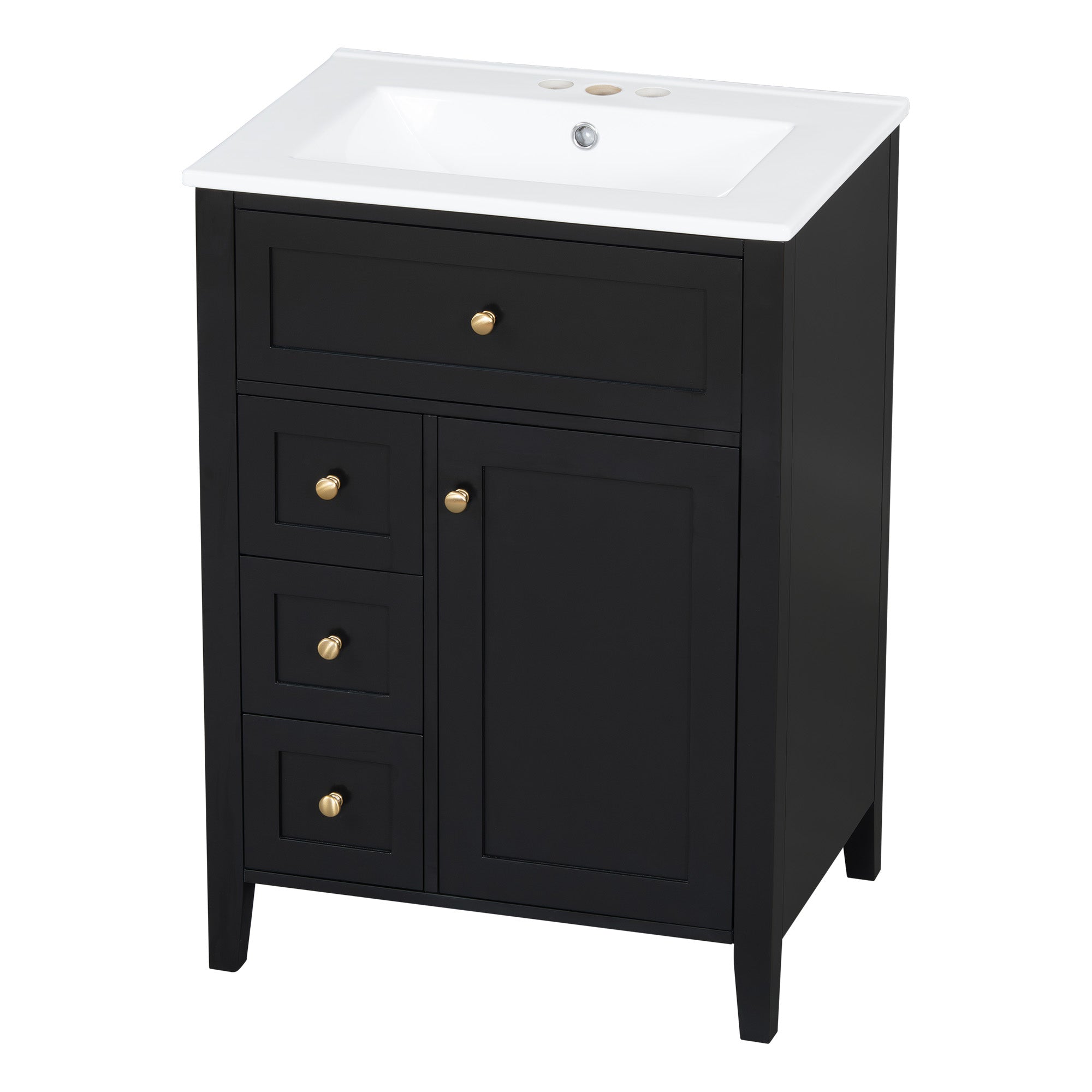 [variant:N725P280631B] Black Bathroom Vanity with Ceramic Sink – 24-Inch image 20