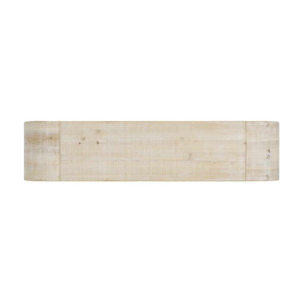 Curved-Edge Pine Veneer Console Table – 52-Inch — [variant:N851P415011N] Natural image 12