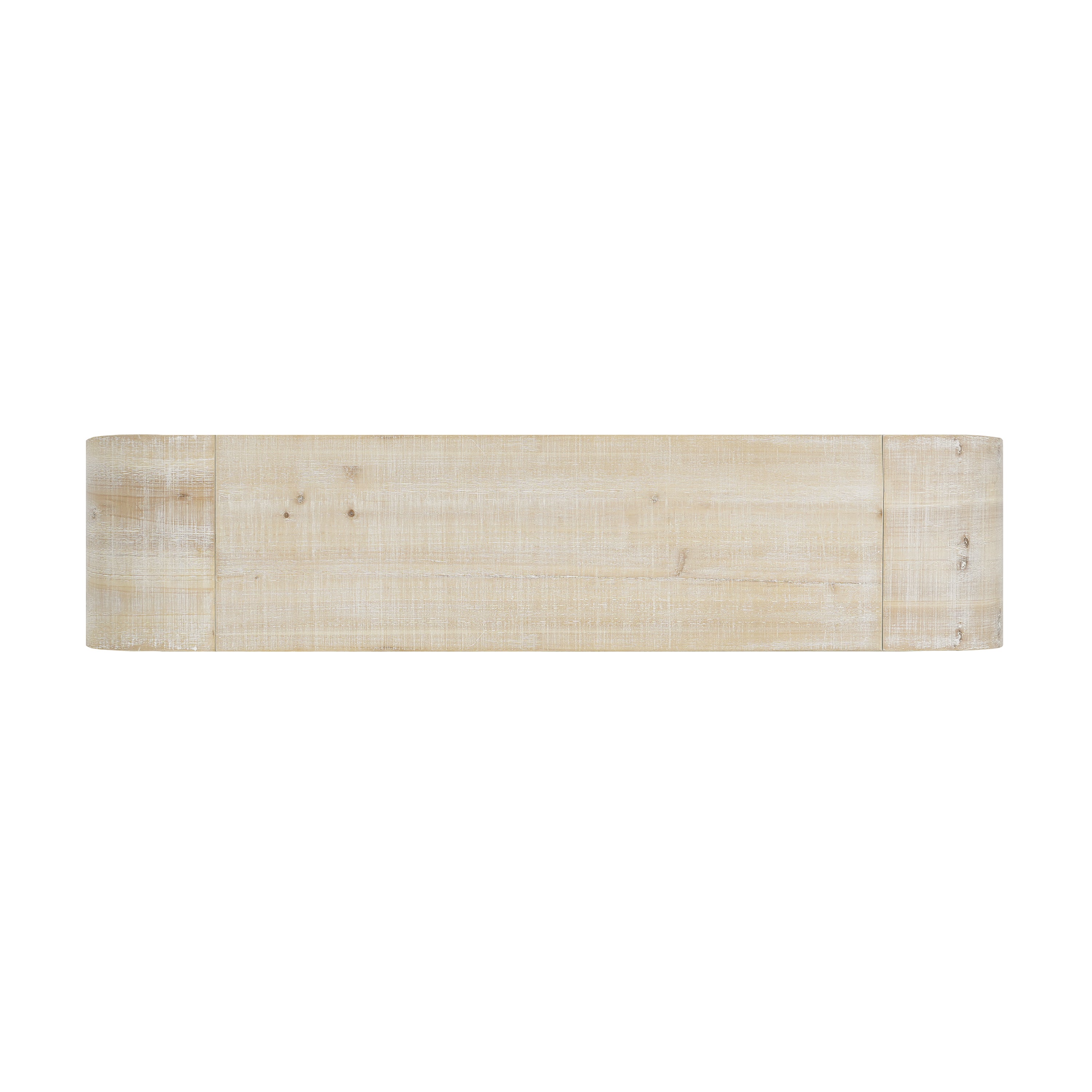Curved-Edge Pine Veneer Console Table – 52-Inch — [variant:N851P415011N] Natural image 12