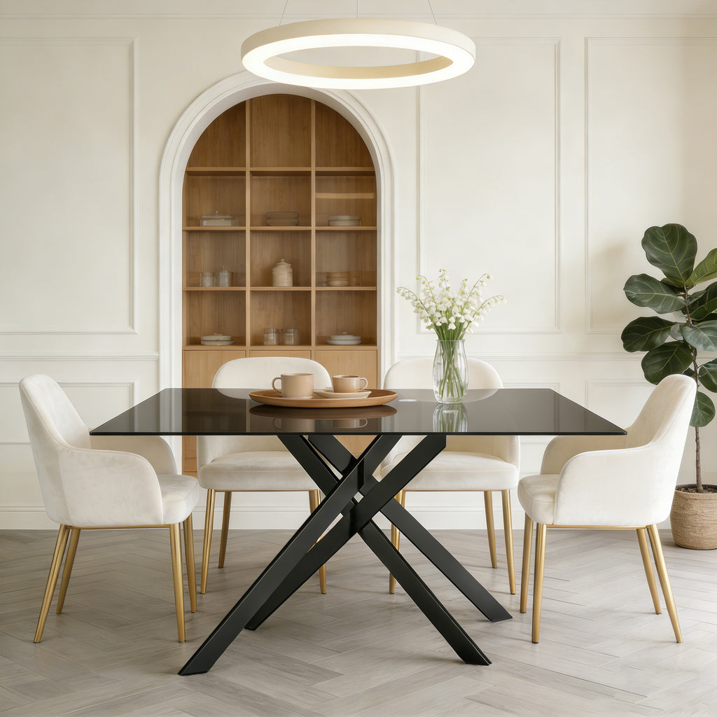 [variant:W3856P411912] Tempered-Glass Dining Table – 51-Inch image 9