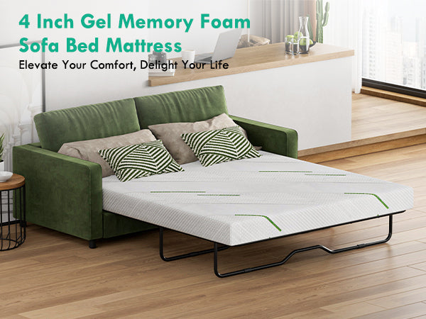 [variant:W3686P477347] Queen Memory Foam Sofa Bed Mattress – 3-Inch, White image 20