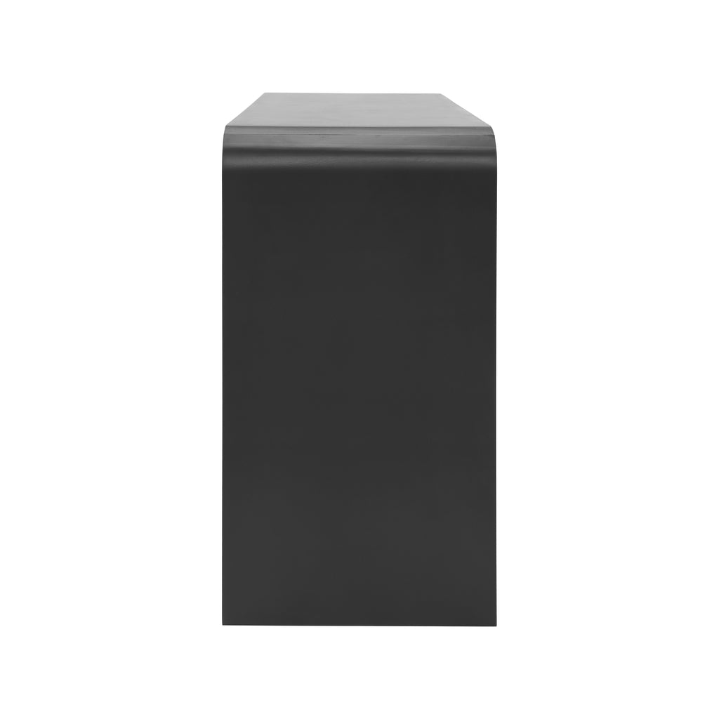 [variant:N876P351912B] Black Console Table with Drawer & Storage Shelf image 11