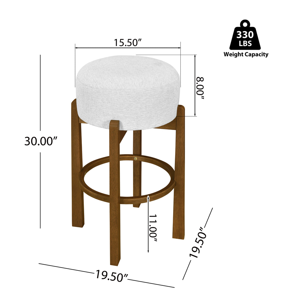 [variant:N897P443708D] Vera Upholstered Bar Stools – Set of 2 image 3