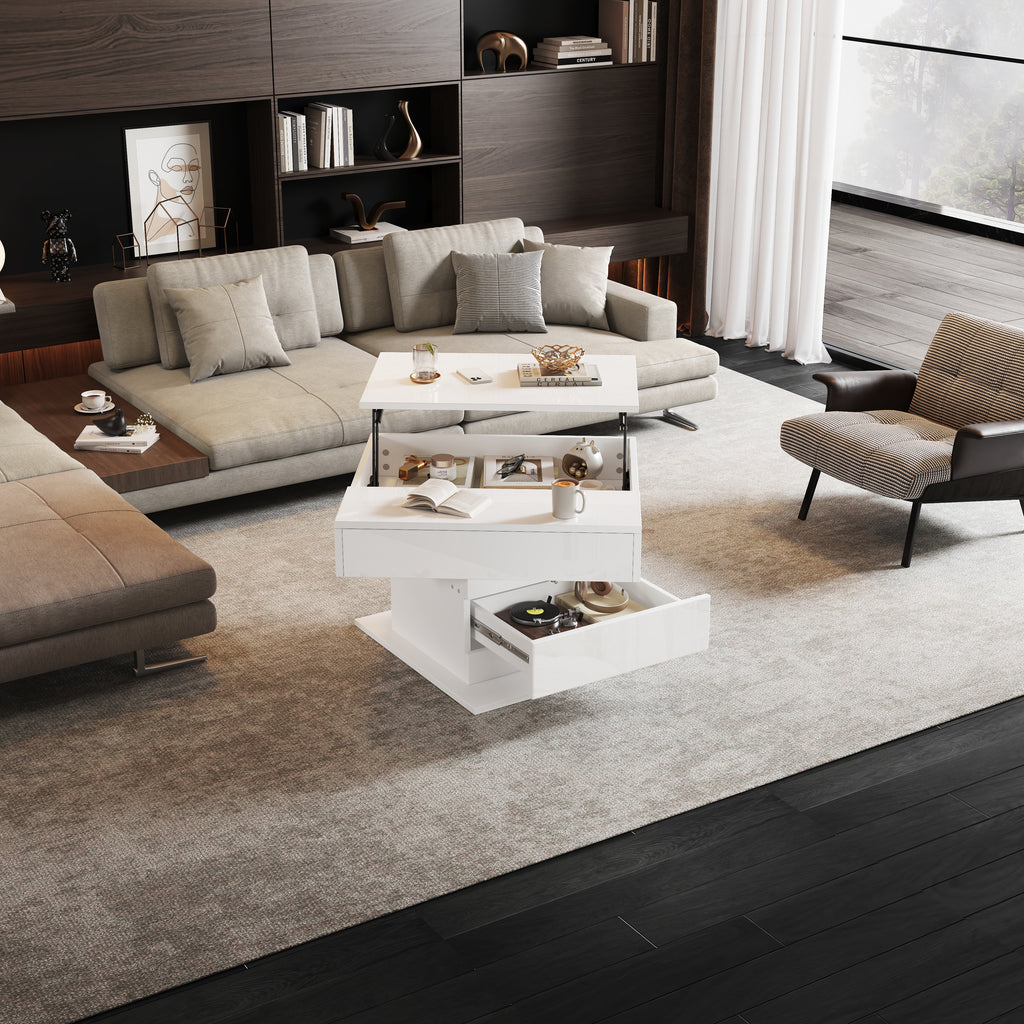 [variant:N892P423296W] 360° Rotating Lift-Top Coffee Table with Drawer image 24