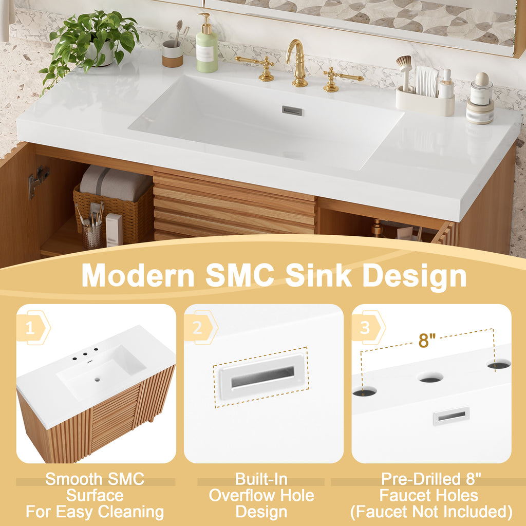 [variant:N729P000036N] Bathroom Vanity with SMC Sink – 47.2-Inch image 16