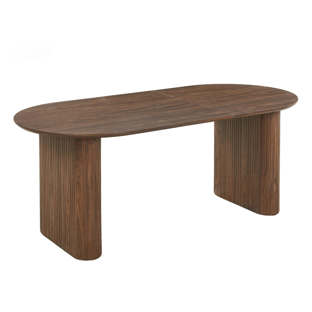 Extendable Oval Dining Table – Oak or Walnut — [variant:W3808S00002] Walnut image 8