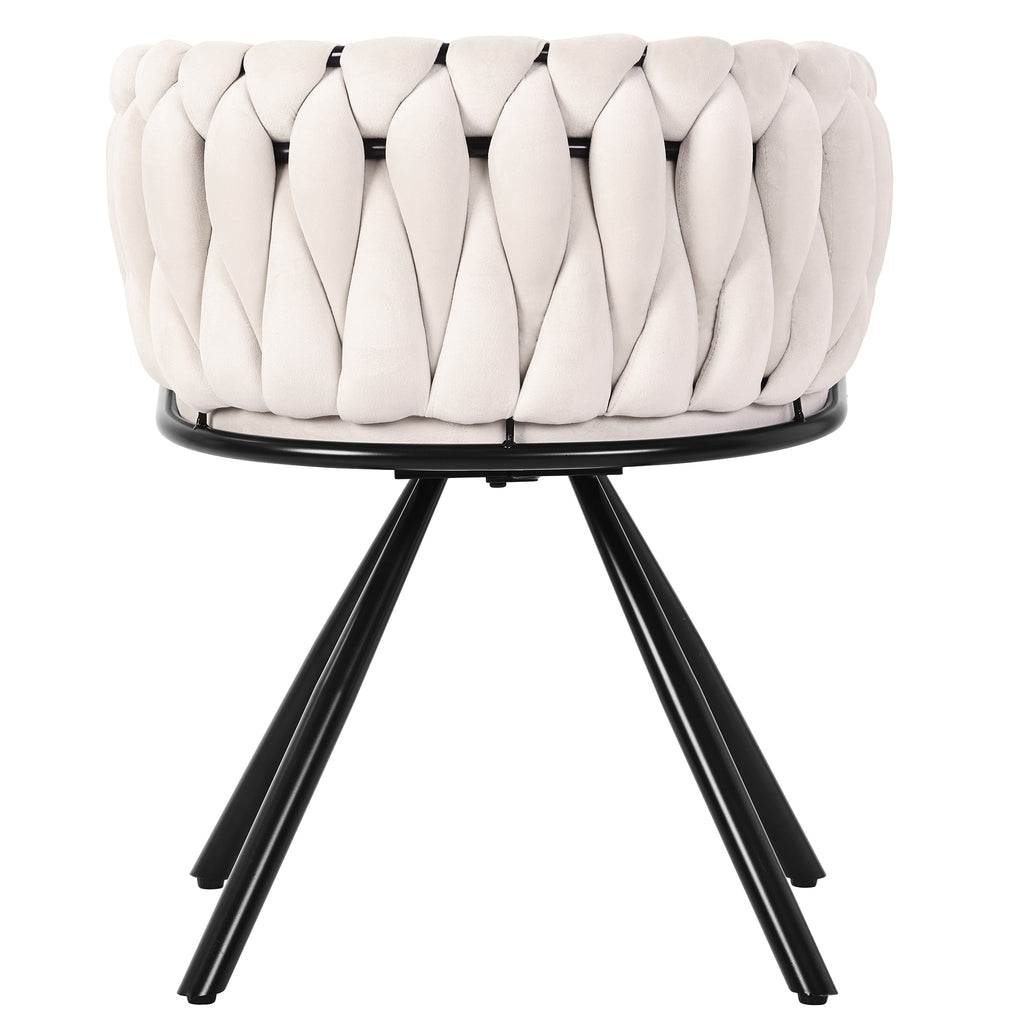 [variant:N859P374639B] Set of 2 Beige Velvet Dining Chairs image 13
