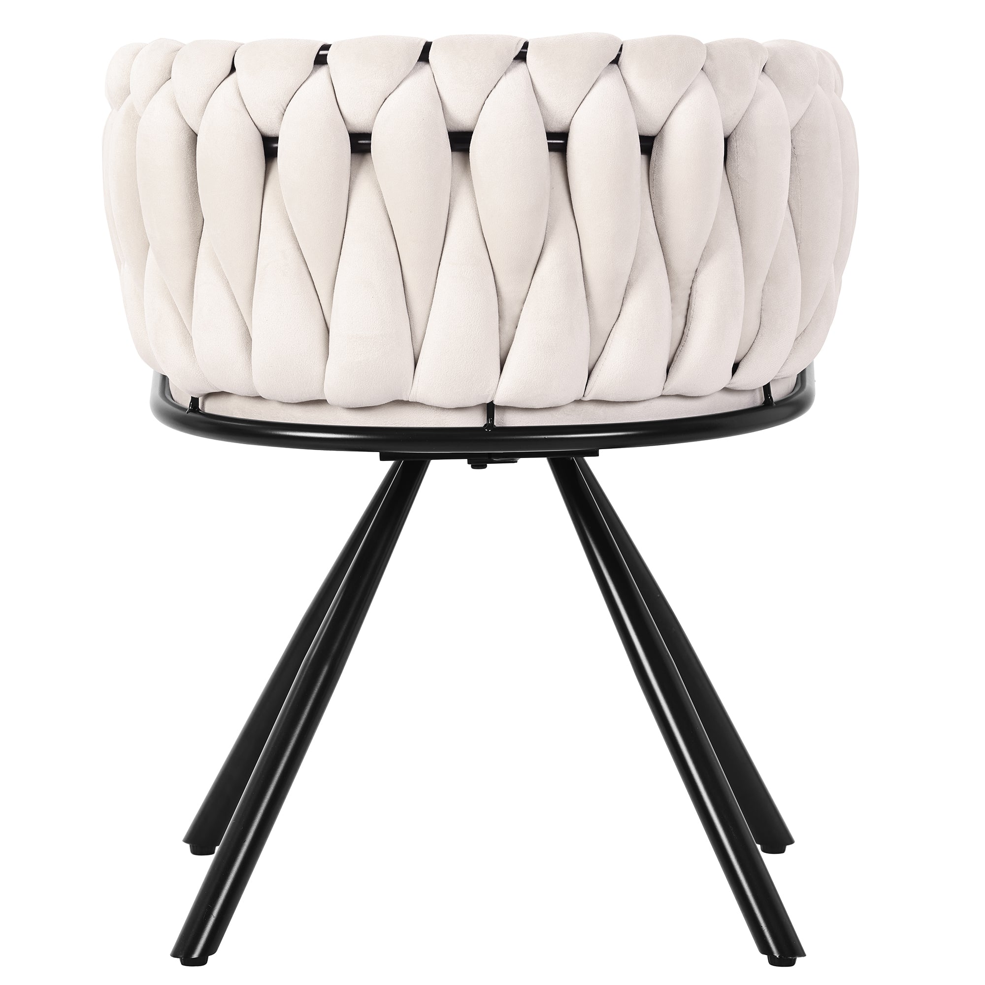 [variant:N859P374639B] Set of 2 Beige Velvet Dining Chairs image 13