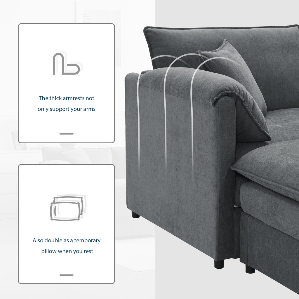 [variant:N851S8687B] 103-Inch Chenille L-Shaped Sectional Sofa with Ottoman image 4