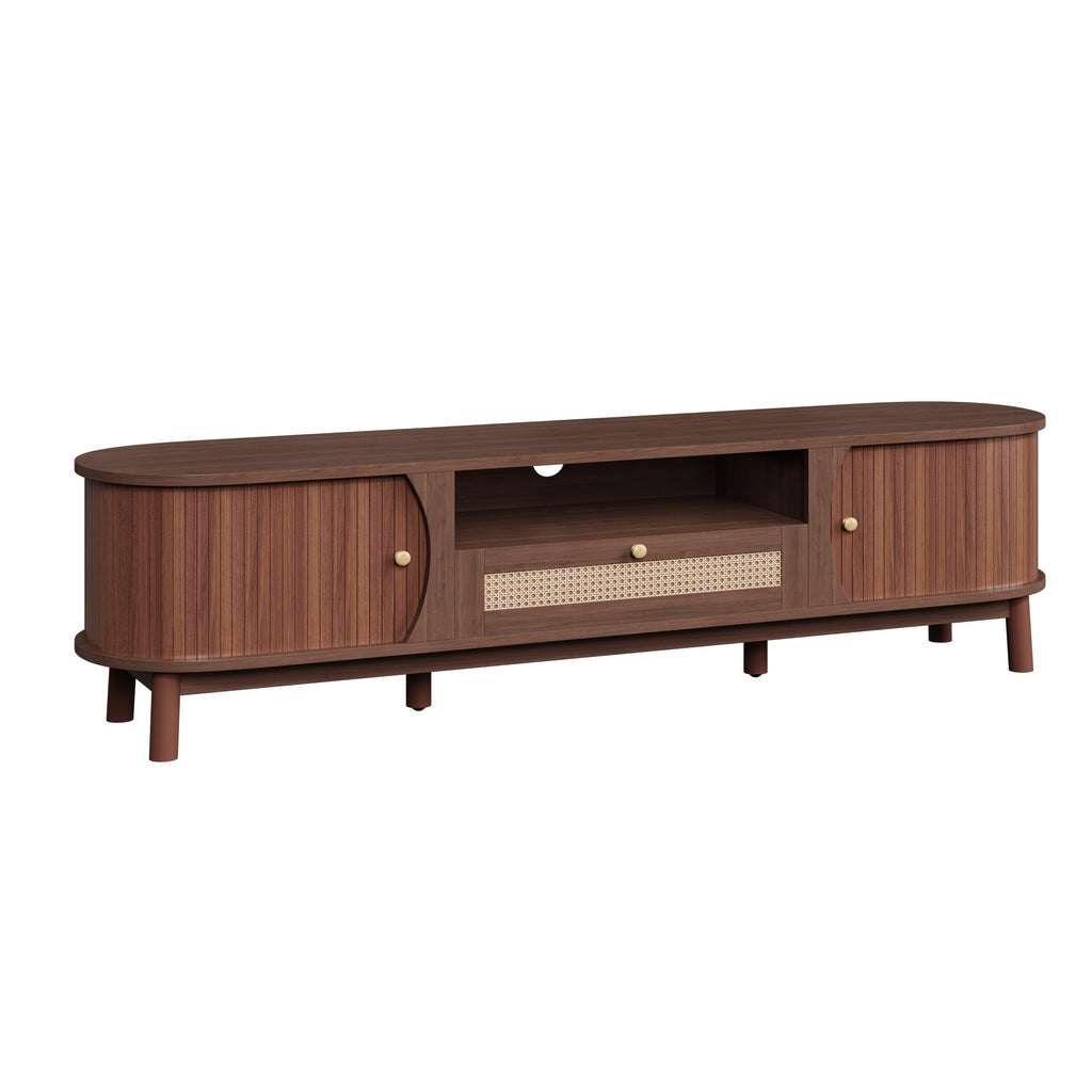 [variant:GA725398N] Walnut TV Stand and Coffee Table Set image 10