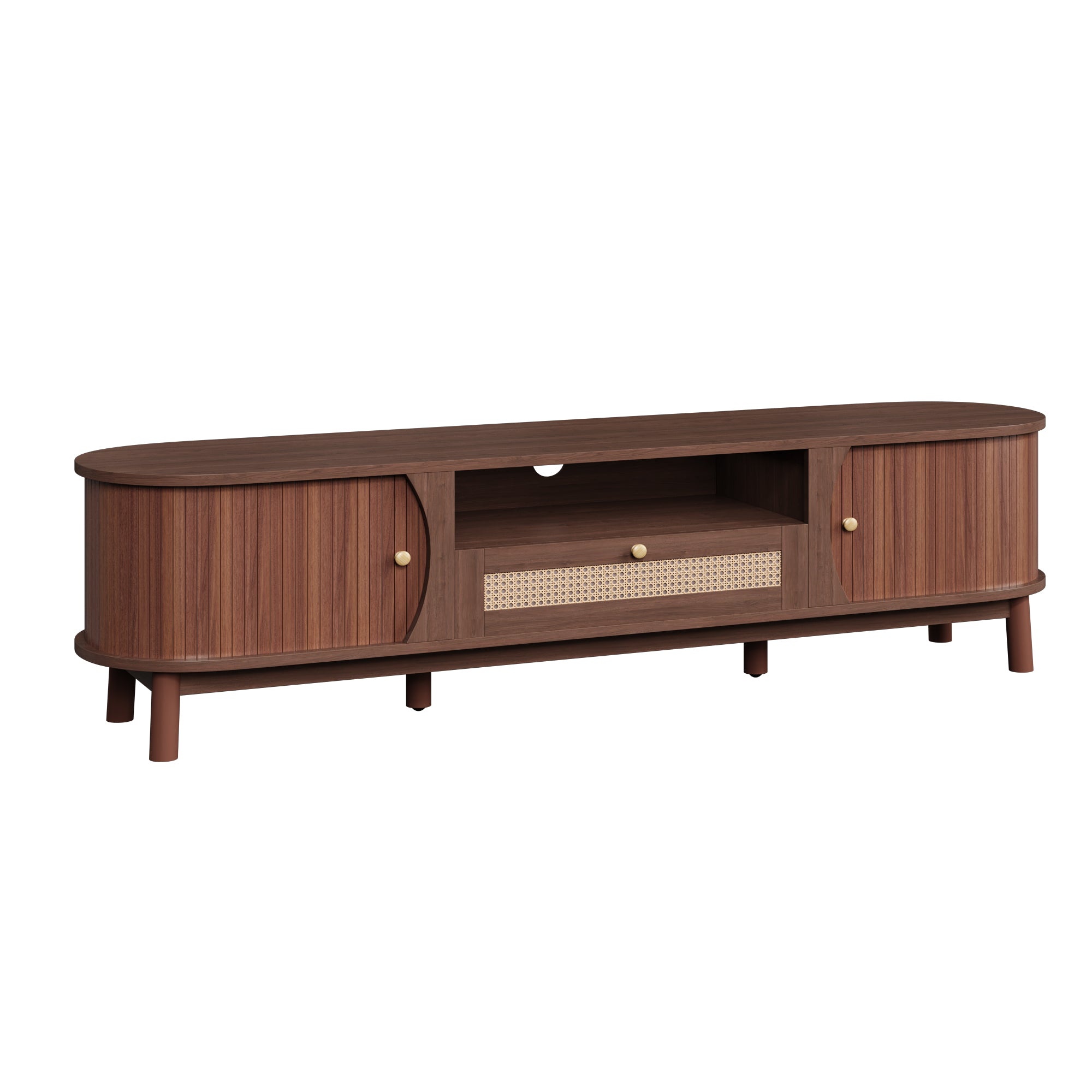 [variant:GA725398N] Walnut TV Stand and Coffee Table Set image 10
