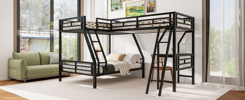 [variant:N8470000606B] Twin-over-Full Bunk and Twin Loft Bed with Desk image 8