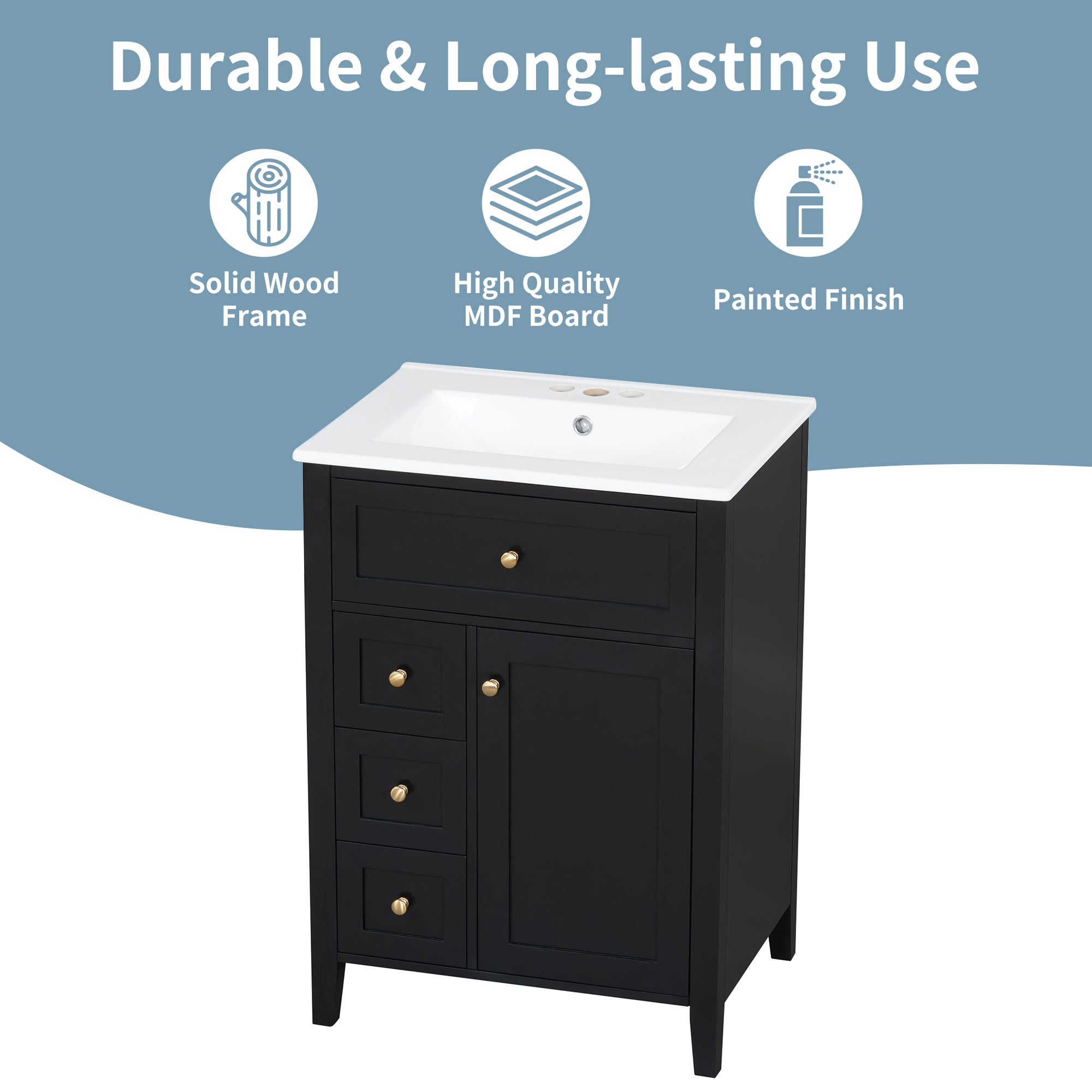 [variant:N725P280631B] Black Bathroom Vanity with Ceramic Sink – 24-Inch image 16