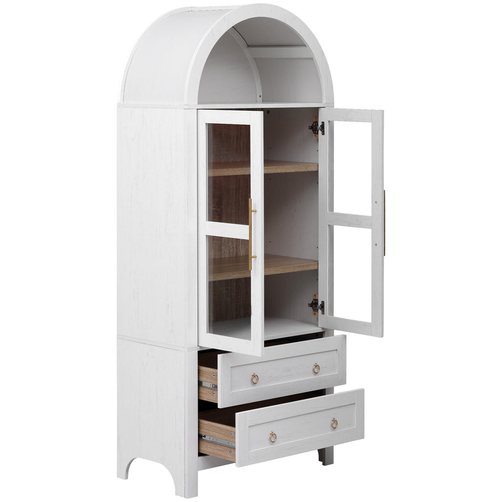 [variant:N853P387781W] Arched Glass-Door Pantry Cabinet – 71-Inch image 34