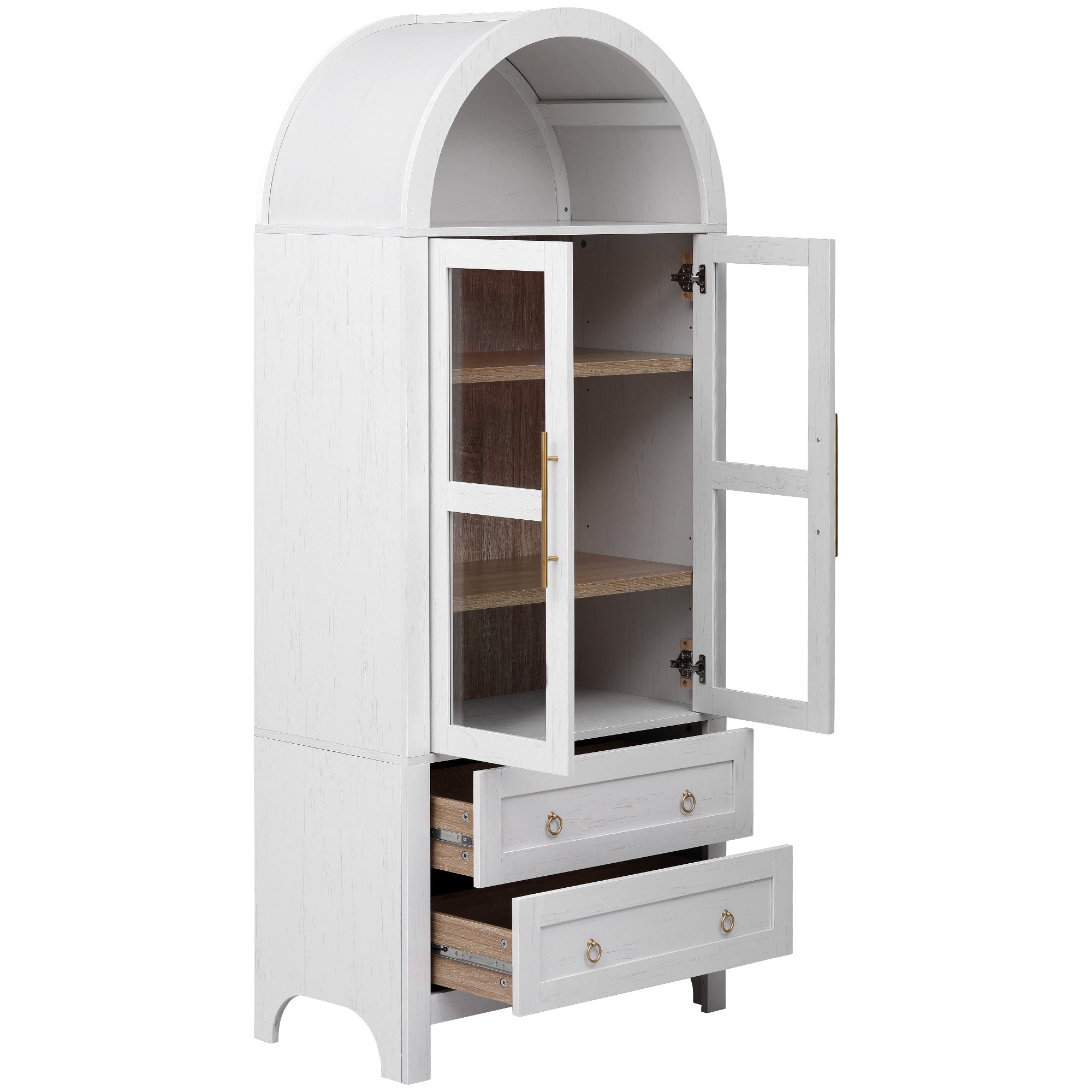 [variant:N853P387781W] Arched Glass-Door Pantry Cabinet – 71-Inch image 34