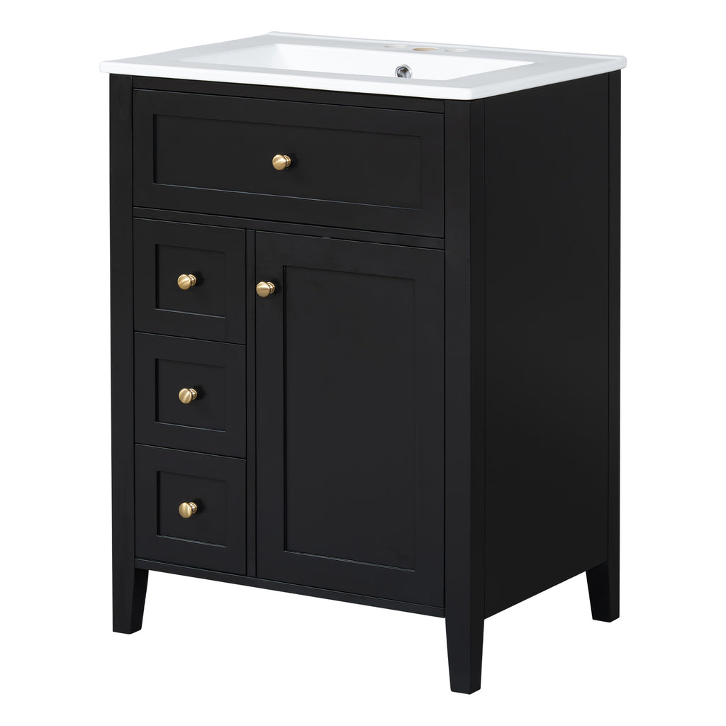 [variant:N725P280631B] Black Bathroom Vanity with Ceramic Sink – 24-Inch image 26