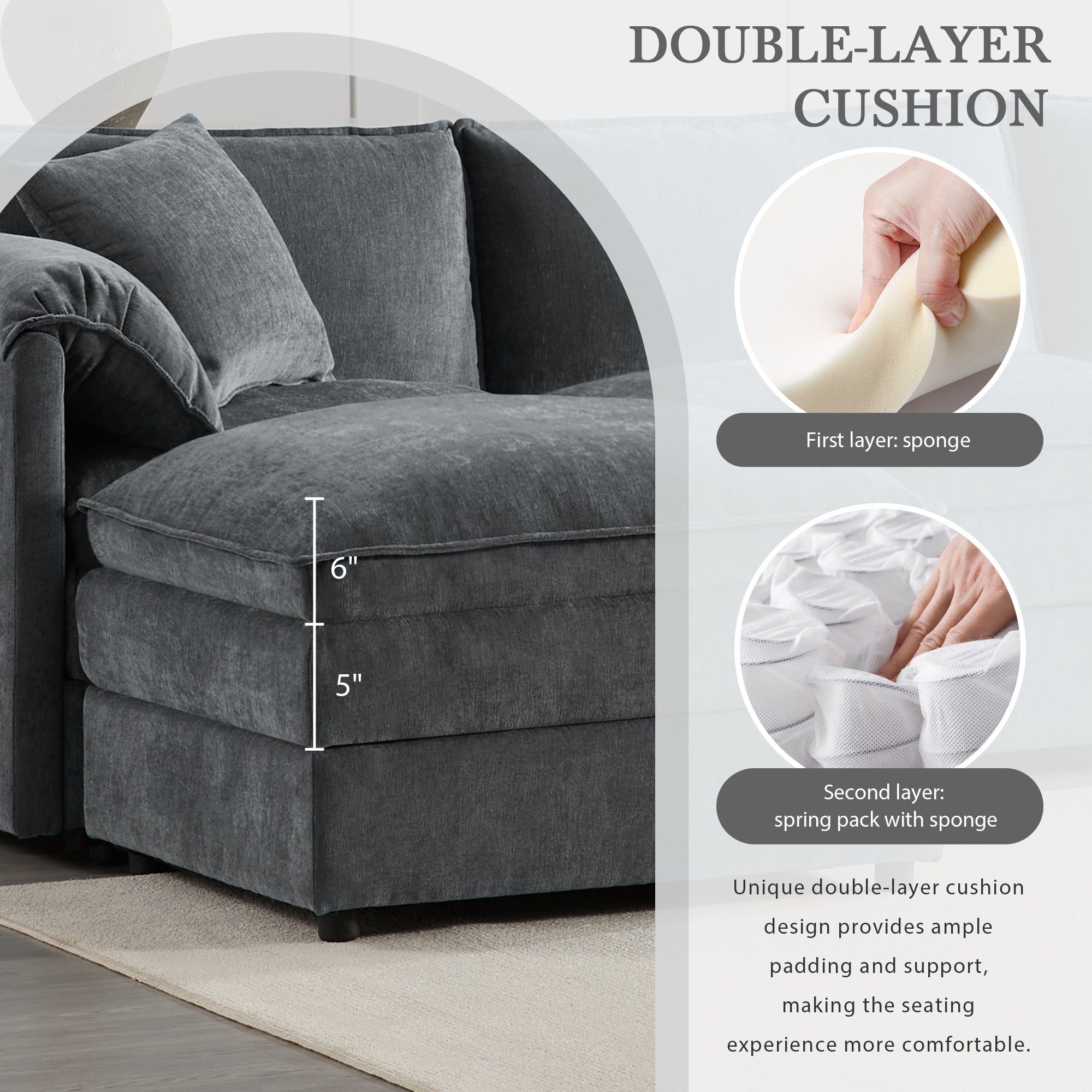 [variant:N851S8687B] 103-Inch Chenille L-Shaped Sectional Sofa with Ottoman image 5