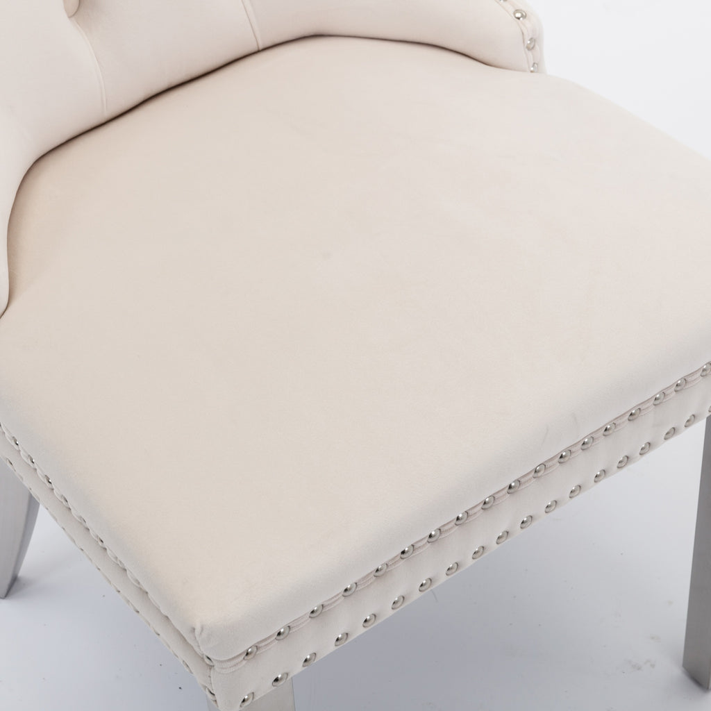 [variant:W5755P474574] Tufted Velvet Dining Chairs – Set of 2 image 12