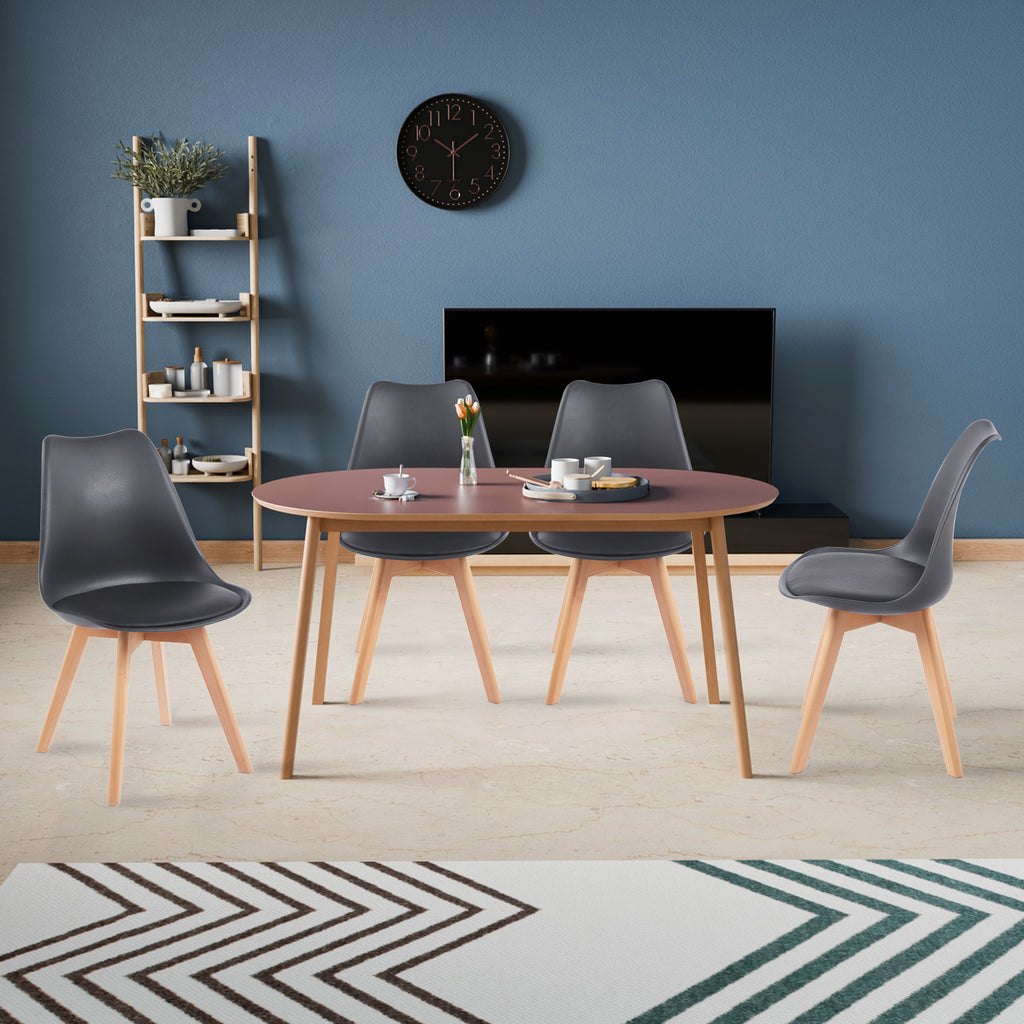 [variant:W3738P431300] Set of 2 Modern Black PU Leather Dining Chairs image 8
