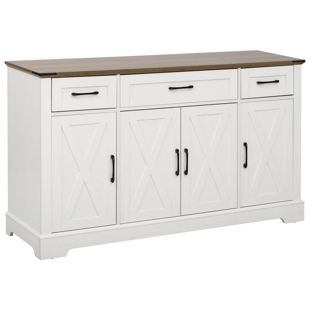 [variant:N853P444963W] 55-Inch Farmhouse Buffet Cabinet with Drawers image 19