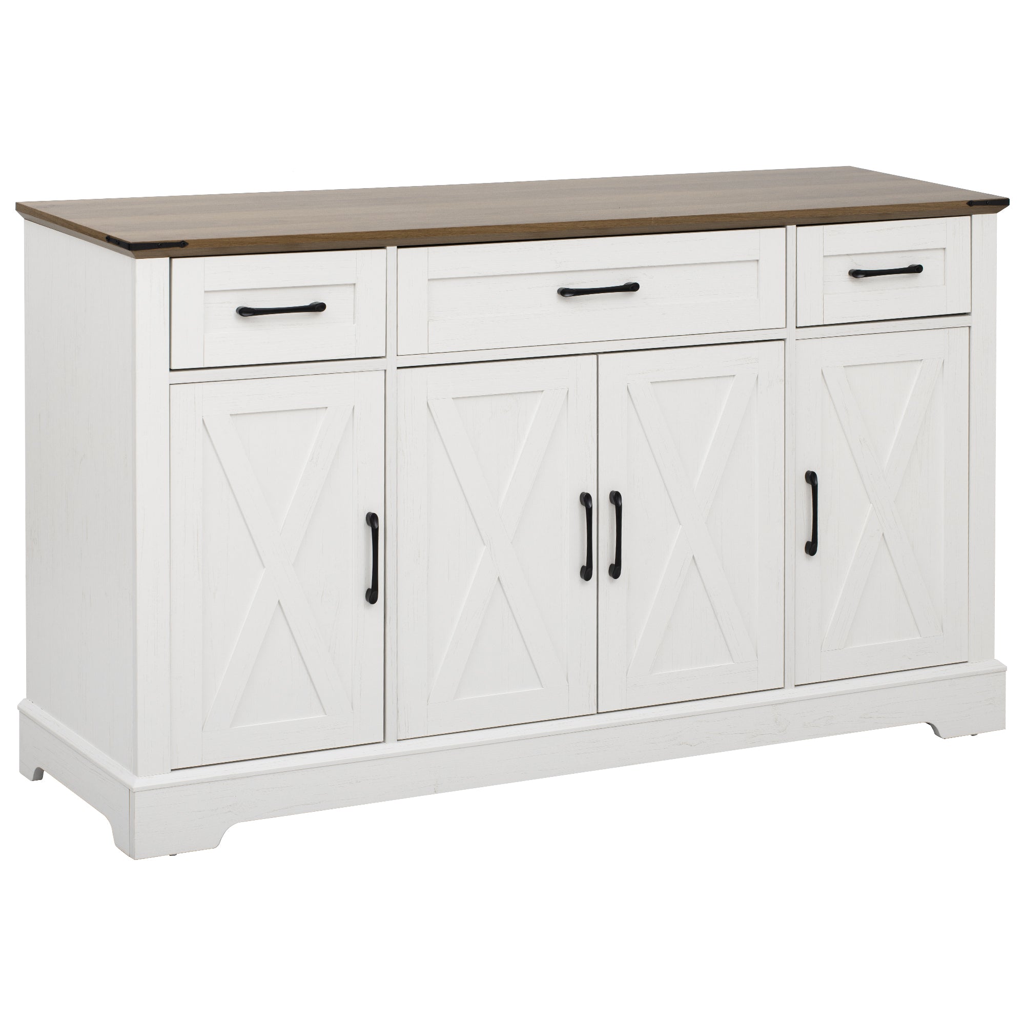 [variant:N853P444963W] 55-Inch Farmhouse Buffet Cabinet with Drawers image 19